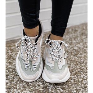 Pink lily boutique platform sneakers